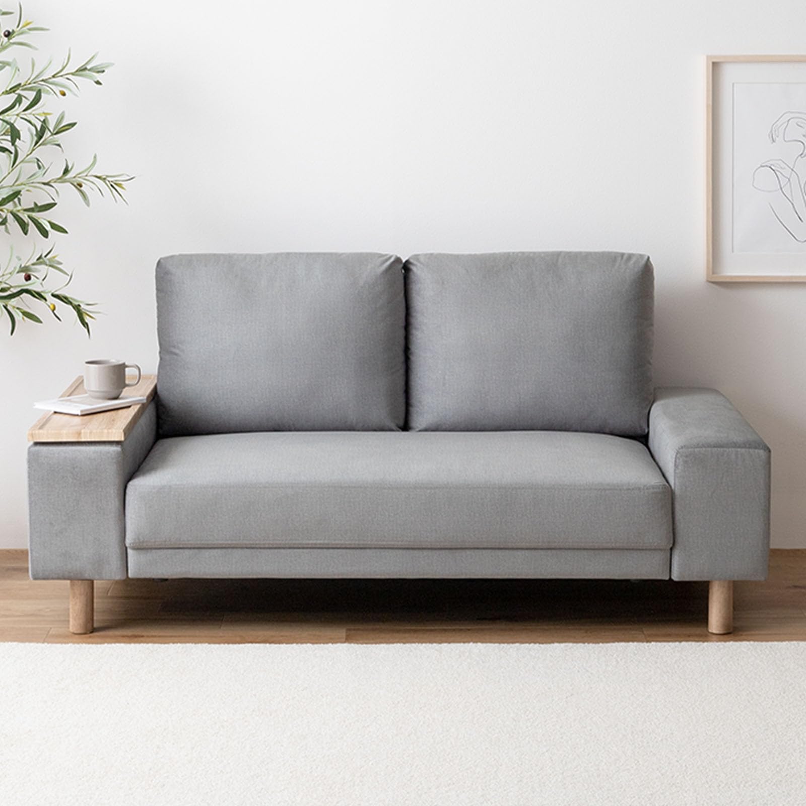 【グレー】ソファーベッド ソファベッド ローソファー 2人掛け 幅109cm グレー】ソファーベッド ソファベッド ローソファー 2人掛け 幅109cm